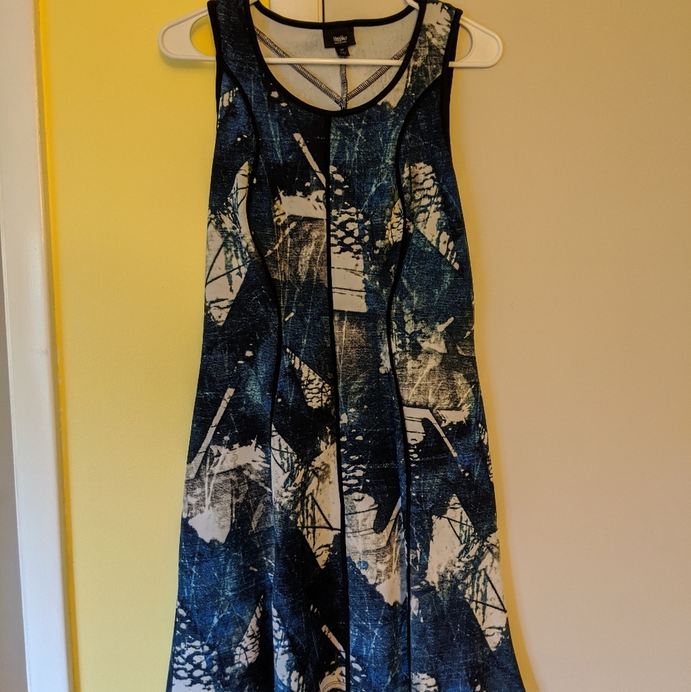 Blue and white abstract dress from Target